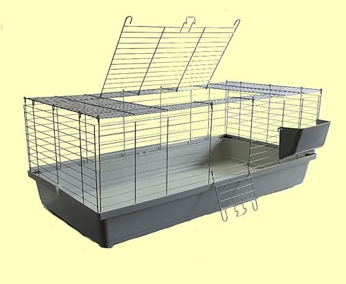 1m Neues Modell Hasenkäfig Nagerkäfig Kaninchenkäfig Käfig Stall Meerschweinchen weiß von XXL-Heimtiercenter