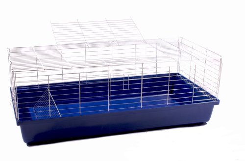 Hasenkäfig Kaninchenkäfig Meerschweinchenkäfig Kleintier Rabbit 1,20m blau von XXL-ZOO