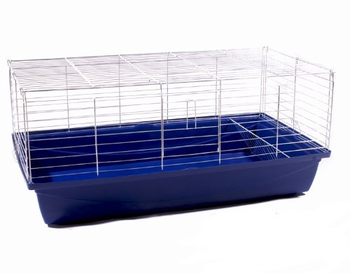 Hasenkäfig Kaninchenkäfig Meerschweinchenkäfig Kleintier Rabbit 100x54x48 blau von XXL-ZOO