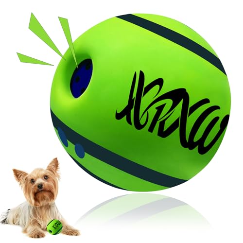 XXRXW Kleiner Wackelball für Hunde, 7 cm, interaktives Quietschspielzeug, lustiges Wag-Licher-Geräusch für IQ-Training, Zahnreinigung, drinnen und draußen, sicheres Hunde-Lieblingsgeschenk für Welpen von XXRXW