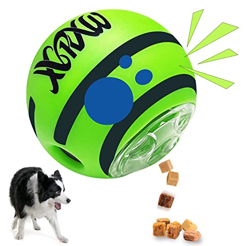 XXRXW Wackelball für Hunde, Leckerli-Ball, interaktives Hundespielzeug, quietschender Geräusch, macht Lärm für Hund, IQ-Training, Zahnreinigung, Herding Bälle, Hunde, Lieblingsgeschenk (M) von XXRXW