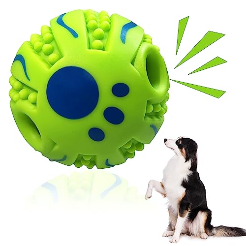 XXRXW Wackelball für Hunde, stacheliger Hundeball, interaktives Haustierspielzeug, lustiges Kichern, Zahnreinigung, Spielen, Training, Herding Bälle für mittelgroße und große Hunde, Geschenk von XXRXW