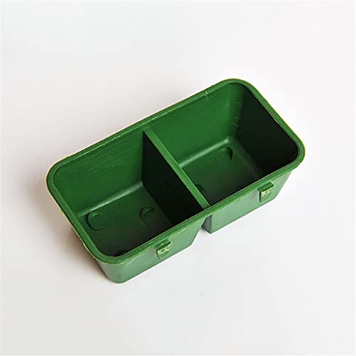 2-in-1 Papageien-Futter-/Wassernapf, doppelter Futterbecher, Kunststoff, Vogeltaubenkäfig, Futterstation (Grün, Einheitsgröße) von XXXHGJIIJIJIEWET