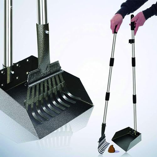 XXYL Hundekotschaufel, Tablett und Rechen für große, mittlere und kleine Haustiere, 96,5 cm lang, Verstellbarer Griff mit Rechen zum Entfernen von Abfällen XXYL Hundekotschaufel, Tablett und Rechen für große, mittlere und kleine Haustiere, 96,5 cm lang, Verstellbarer Griff mit Rechen zum Entfernen von Abfällen von XXYL