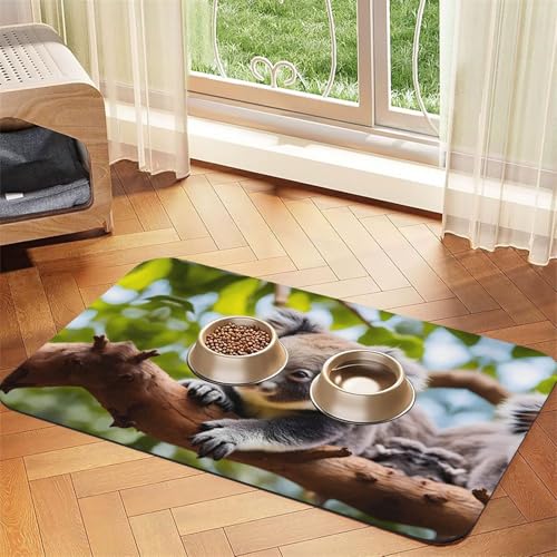 A Little Koala Pet Saugfähige Futtermatte aus Leder, rutschfest, 40 x 60 cm, schnell trocknend, wasserdicht, waschbar, Napfunterlage A Little Koala Pet Saugfähige Futtermatte aus Leder, rutschfest, 40 x 60 cm, schnell trocknend, wasserdicht, waschbar, Napfunterlage von XZDAL