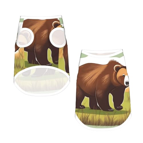 Brauner Bär, atmungsaktives ärmelloses T-Shirt für kleine Hunde und Katzen, weich, bequem, stilvoll Brauner Bär, atmungsaktives ärmelloses T-Shirt für kleine Hunde und Katzen, weich, bequem, stilvoll von XZDAL