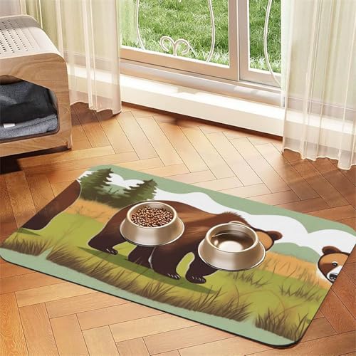 Brauner Bär, saugfähig, Leder, rutschfest, 40 x 60 cm, schnell trocknend, wasserdicht, waschbar, Napfunterlage Brauner Bär, saugfähig, Leder, rutschfest, 40 x 60 cm, schnell trocknend, wasserdicht, waschbar, Napfunterlage von XZDAL