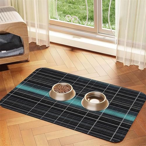 Dimensional Line Space Haustier-Futtermatte, saugfähig, Leder, rutschfest, 40 x 60 cm, schnell trocknend, wasserdicht, waschbar, Napfunterlage Dimensional Line Space Haustier-Futtermatte, saugfähig, Leder, rutschfest, 40 x 60 cm, schnell trocknend, wasserdicht, waschbar, Napfunterlage von XZDAL