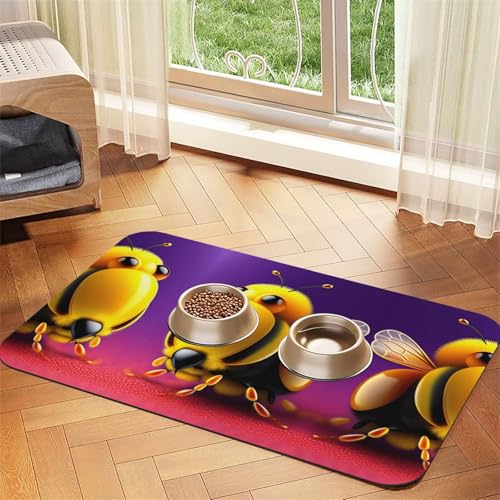 Dreidimensionale Biene, saugfähig, Leder, rutschfest, 30 x 45 cm, schnell trocknend, wasserdicht, waschbar, Napfunterlage Dreidimensionale Biene, saugfähig, Leder, rutschfest, 30 x 45 cm, schnell trocknend, wasserdicht, waschbar, Napfunterlage von XZDAL