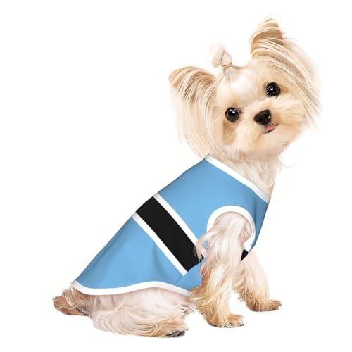 Flag of Botswana Haustier-T-Shirt, atmungsaktiv, ärmellos, Größe S, für kleine Hunde und Katzen, weich, bequem, stilvoll Flag of Botswana Haustier-T-Shirt, atmungsaktiv, ärmellos, Größe S, für kleine Hunde und Katzen, weich, bequem, stilvoll von XZDAL