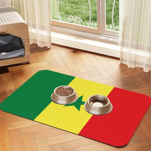 Flag of Senegal Pet Absorbent Leather Non-Slip Feeding Mat 30x45cm, Quick Drying, Waterproof, Washable Bowl Mat Flag of Senegal Pet Absorbent Leather Non-Slip Feeding Mat 30x45cm, Quick Drying, Waterproof, Washable Bowl Mat von XZDAL