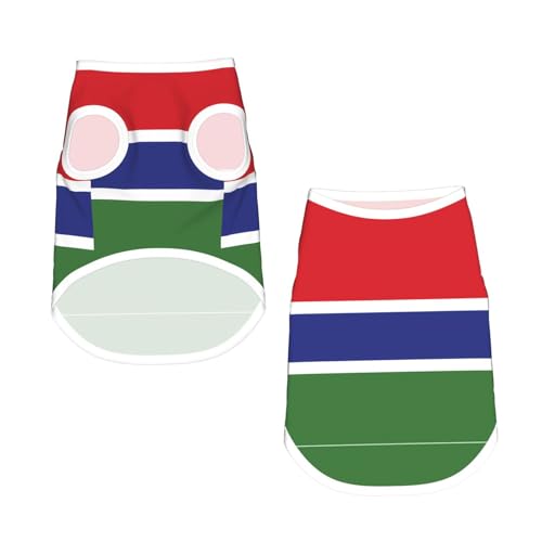 Gambia Haustier-T-Shirt, atmungsaktiv, ärmellos, Größe S, für kleine Hunde und Katzen, weich, bequem, stilvoll Gambia Haustier-T-Shirt, atmungsaktiv, ärmellos, Größe S, für kleine Hunde und Katzen, weich, bequem, stilvoll von XZDAL