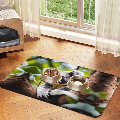 Happy Cute Koala Pet Absorbent Leather Non-Slip Feeding Mat 30x45cm, Quick Drying, Waterproof, Washable Bowl Mat Happy Cute Koala Pet Absorbent Leather Non-Slip Feeding Mat 30x45cm, Quick Drying, Waterproof, Washable Bowl Mat von XZDAL
