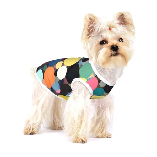 Hundeweste aus Baumwolle, abstrakte Malerei von Kreisen, Größe L, atmungsaktiv, bequem, stilvolle Bekleidung für Haustiere Hundeweste aus Baumwolle, abstrakte Malerei von Kreisen, Größe L, atmungsaktiv, bequem, stilvolle Bekleidung für Haustiere von XZDAL