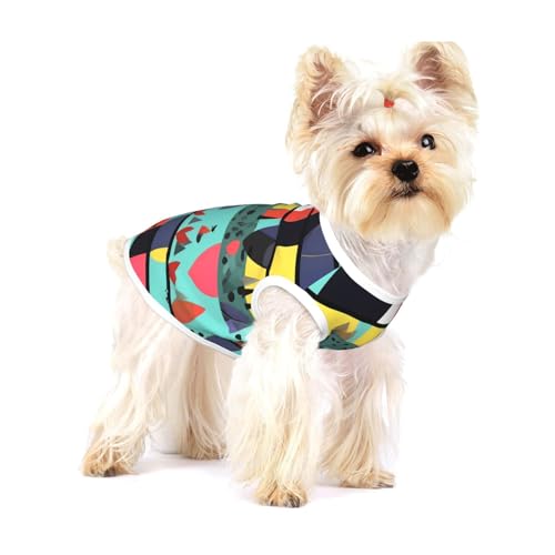 Hundeweste aus Baumwolle, geometrisches Muster, Größe L, atmungsaktiv, bequem, stilvolle Bekleidung für Haustiere Hundeweste aus Baumwolle, geometrisches Muster, Größe L, atmungsaktiv, bequem, stilvolle Bekleidung für Haustiere von XZDAL