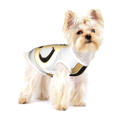 Hundeweste aus Baumwolle, goldfarben, Größe M, atmungsaktiv, bequem, stilvolle Bekleidung für Haustiere Hundeweste aus Baumwolle, goldfarben, Größe M, atmungsaktiv, bequem, stilvolle Bekleidung für Haustiere von XZDAL