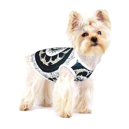 Hundeweste aus Baumwolle, rund, Größe S, atmungsaktiv, bequem, stilvolle Bekleidung für Haustiere, Schwarz und Weiß Hundeweste aus Baumwolle, rund, Größe S, atmungsaktiv, bequem, stilvolle Bekleidung für Haustiere, Schwarz und Weiß von XZDAL