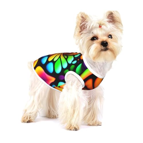 Hundeweste aus Buntglas, Baumwolle, Größe M, atmungsaktiv, bequem, stilvolle Bekleidung für Haustiere Hundeweste aus Buntglas, Baumwolle, Größe M, atmungsaktiv, bequem, stilvolle Bekleidung für Haustiere von XZDAL
