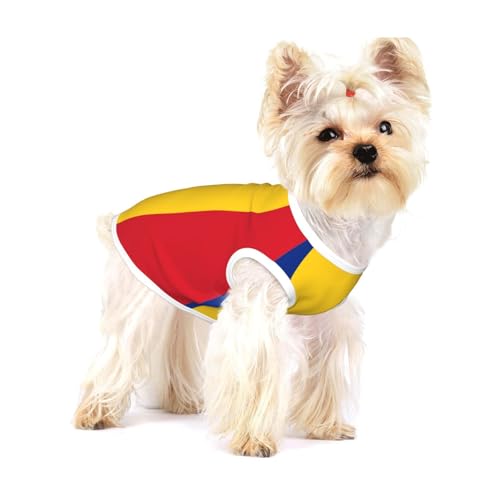 Hundeweste mit Flagge Rumäniens, Baumwolle, Größe L, atmungsaktiv, bequem, stilvolle Bekleidung für Haustiere Hundeweste mit Flagge Rumäniens, Baumwolle, Größe L, atmungsaktiv, bequem, stilvolle Bekleidung für Haustiere von XZDAL