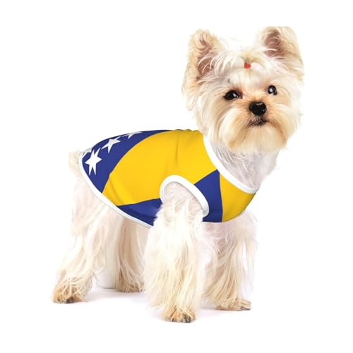 Hundeweste mit Flagge von Bosnien und Herzegowina, Baumwolle, Größe M, atmungsaktiv, bequem, stilvolle Bekleidung für Haustiere Hundeweste mit Flagge von Bosnien und Herzegowina, Baumwolle, Größe M, atmungsaktiv, bequem, stilvolle Bekleidung für Haustiere von XZDAL