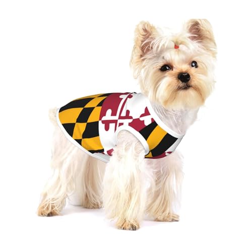 Hundeweste mit Maryland-Staatsflagge, Größe M, atmungsaktiv, bequem, stilvolle Bekleidung für Haustiere Hundeweste mit Maryland-Staatsflagge, Größe M, atmungsaktiv, bequem, stilvolle Bekleidung für Haustiere von XZDAL