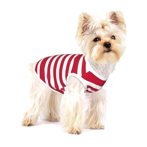 Hundeweste mit liberianischer Flagge, Baumwolle, Größe S, atmungsaktiv, bequem, stilvolle Bekleidung für Haustiere von XZDAL