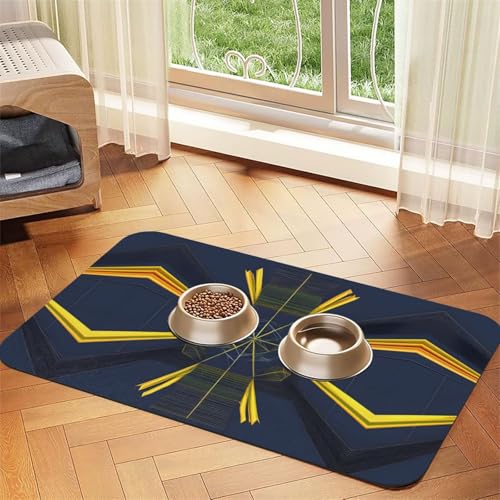Mehrdimensionale Weltraum-Haustier-Futtermatte, saugfähig, Leder, rutschfest, 30 x 45 cm, schnell trocknend, wasserdicht, waschbar, Napfunterlage Mehrdimensionale Weltraum-Haustier-Futtermatte, saugfähig, Leder, rutschfest, 30 x 45 cm, schnell trocknend, wasserdicht, waschbar, Napfunterlage von XZDAL