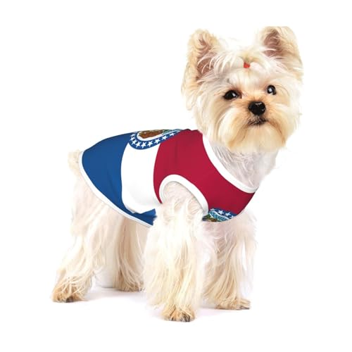 Missouri Hundeweste mit Staatsflagge, klein, Baumwolle, Größe L, atmungsaktiv, bequem, stilvolle Bekleidung für Haustiere Missouri Hundeweste mit Staatsflagge, klein, Baumwolle, Größe L, atmungsaktiv, bequem, stilvolle Bekleidung für Haustiere von XZDAL