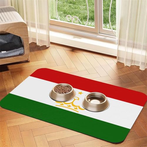 Napfunterlage mit Flagge von Tadschikistan, saugfähig, Leder, rutschfest, 30 x 45 cm, schnell trocknend, wasserdicht, waschbar, Napfunterlage Napfunterlage mit Flagge von Tadschikistan, saugfähig, Leder, rutschfest, 30 x 45 cm, schnell trocknend, wasserdicht, waschbar, Napfunterlage von XZDAL