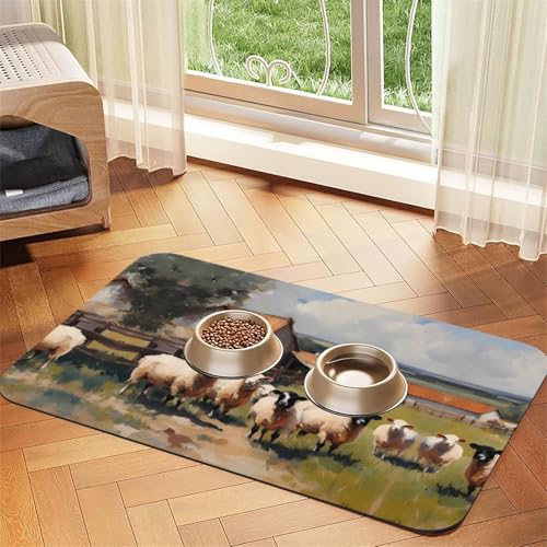 Niedliche Bauernhoftiere, saugfähig, Leder, rutschfest, 30 x 45 cm, schnell trocknend, wasserdicht, waschbar, Napfunterlage Niedliche Bauernhoftiere, saugfähig, Leder, rutschfest, 30 x 45 cm, schnell trocknend, wasserdicht, waschbar, Napfunterlage von XZDAL