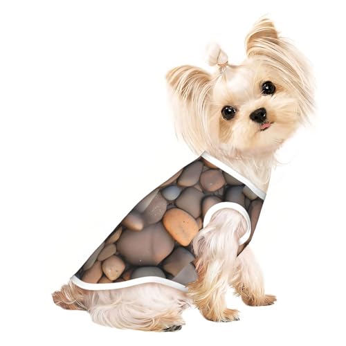 Pebbles in the beach Haustier-T-Shirt, atmungsaktiv, ärmellos, Größe M, für kleine Hunde und Katzen, weich, bequem, stilvoll Pebbles in the beach Haustier-T-Shirt, atmungsaktiv, ärmellos, Größe M, für kleine Hunde und Katzen, weich, bequem, stilvoll von XZDAL