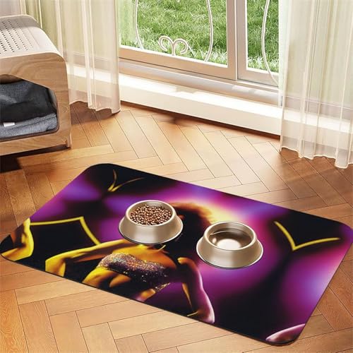 Performer's Glow Haustier-Futtermatte, saugfähig, Leder, rutschfest, schnell trocknend, wasserdicht, waschbar, 40 x 60 cm Performer's Glow Haustier-Futtermatte, saugfähig, Leder, rutschfest, schnell trocknend, wasserdicht, waschbar, 40 x 60 cm von XZDAL