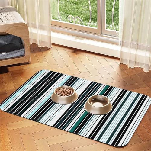 Saugfähige Futtermatte aus Leder, vertikales Muster, 40 x 60 cm, schnell trocknend, wasserdicht, waschbar, Napfunterlage Saugfähige Futtermatte aus Leder, vertikales Muster, 40 x 60 cm, schnell trocknend, wasserdicht, waschbar, Napfunterlage von XZDAL