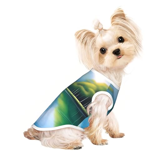 Serene Waters Haustier-T-Shirt, atmungsaktiv, ärmellos, Größe S für kleine Hunde und Katzen, weich, bequem, stilvoll Serene Waters Haustier-T-Shirt, atmungsaktiv, ärmellos, Größe S für kleine Hunde und Katzen, weich, bequem, stilvoll von XZDAL