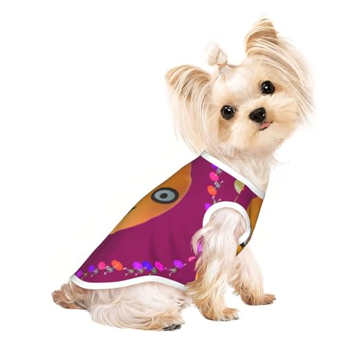 Smiley Mango Haustier-T-Shirt, atmungsaktiv, ärmellos, Größe S, für kleine Hunde und Katzen, weich, bequem, stilvoll Smiley Mango Haustier-T-Shirt, atmungsaktiv, ärmellos, Größe S, für kleine Hunde und Katzen, weich, bequem, stilvoll von XZDAL