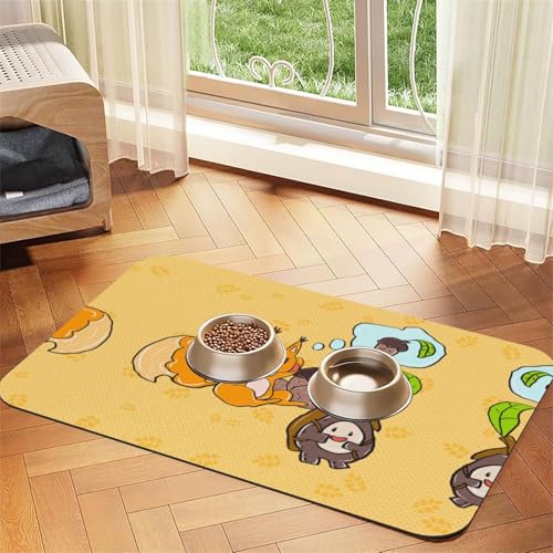 Sonnenblumenkerne, Eichhörnchen, saugfähig, Leder, rutschfest, 40 x 60 cm, schnell trocknend, wasserdicht, waschbar, Napfunterlage Sonnenblumenkerne, Eichhörnchen, saugfähig, Leder, rutschfest, 40 x 60 cm, schnell trocknend, wasserdicht, waschbar, Napfunterlage von XZDAL