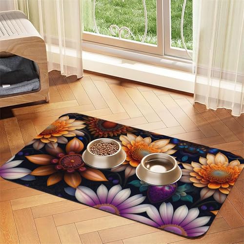Sunflower Welfare Haustiermatte, saugfähig, Leder, rutschfest, 30 x 45 cm, schnell trocknend, wasserdicht, waschbar, Napfunterlage Sunflower Welfare Haustiermatte, saugfähig, Leder, rutschfest, 30 x 45 cm, schnell trocknend, wasserdicht, waschbar, Napfunterlage von XZDAL