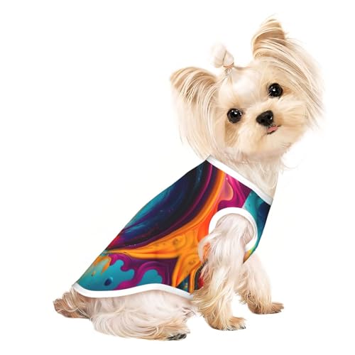 Surreal Enigma Haustier-T-Shirt, atmungsaktiv, ärmellos, Größe L, für kleine Hunde und Katzen, weich, bequem, stilvoll Surreal Enigma Haustier-T-Shirt, atmungsaktiv, ärmellos, Größe L, für kleine Hunde und Katzen, weich, bequem, stilvoll von XZDAL