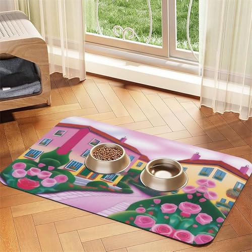 Sweet Romance Haustier-Matte, saugfähig, Leder, rutschfest, 30 x 45 cm, schnell trocknend, wasserdicht, waschbar, Napfunterlage Sweet Romance Haustier-Matte, saugfähig, Leder, rutschfest, 30 x 45 cm, schnell trocknend, wasserdicht, waschbar, Napfunterlage von XZDAL