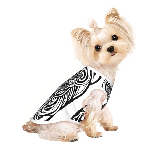 Symmetrische Tierköpfe Haustier-T-Shirt, atmungsaktiv, ärmellos, Größe L, für kleine Hunde und Katzen, weich, bequem, stilvoll Symmetrische Tierköpfe Haustier-T-Shirt, atmungsaktiv, ärmellos, Größe L, für kleine Hunde und Katzen, weich, bequem, stilvoll von XZDAL