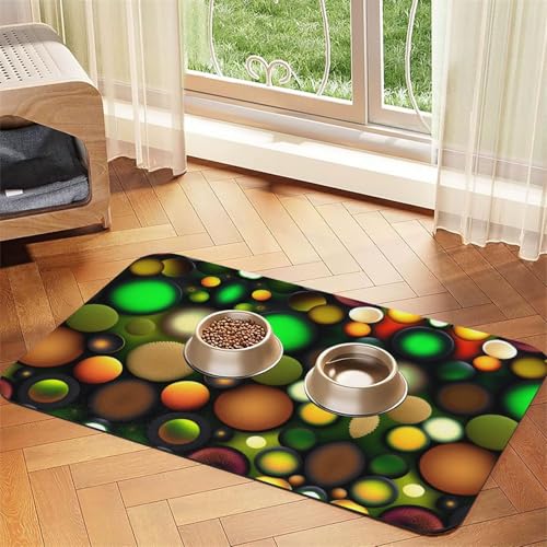 Textur-Universal-Futtermatte, Camouflage, saugfähig, Leder, rutschfest, 30 x 45 cm, schnell trocknend, wasserdicht, waschbar, Napfunterlage von XZDAL
