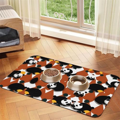 Tumbling Panda Pet Absorbent Leather Non-Slip Feeding Mat 30x45cm, Quick Drying, Waterproof, Washable Bowl Mat Tumbling Panda Pet Absorbent Leather Non-Slip Feeding Mat 30x45cm, Quick Drying, Waterproof, Washable Bowl Mat von XZDAL