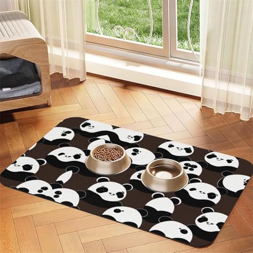Twisted Panda Haustier-Futtermatte, saugfähig, Leder, rutschfest, 30 x 45 cm, schnell trocknend, wasserdicht, waschbar, Napfunterlage Twisted Panda Haustier-Futtermatte, saugfähig, Leder, rutschfest, 30 x 45 cm, schnell trocknend, wasserdicht, waschbar, Napfunterlage von XZDAL