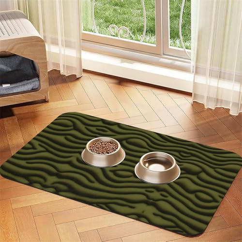 Universelle Futtermatte für Haustiere, saugfähig, Leder, rutschfest, 40 x 60 cm, schnell trocknend, wasserdicht, waschbar, Tarnmuster Universelle Futtermatte für Haustiere, saugfähig, Leder, rutschfest, 40 x 60 cm, schnell trocknend, wasserdicht, waschbar, Tarnmuster von XZDAL