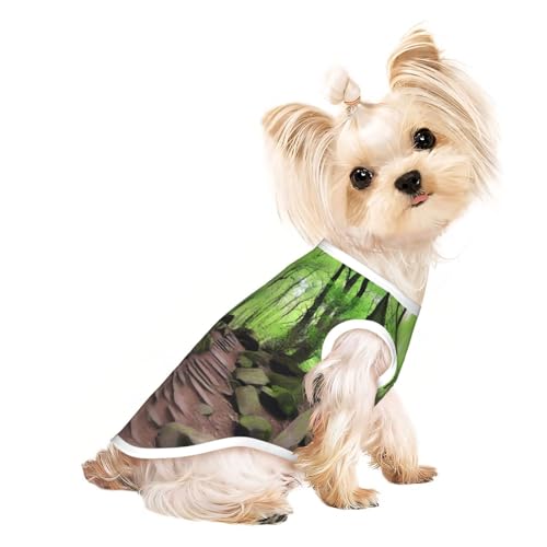 Wanderwege Haustier-T-Shirt, atmungsaktiv, ärmellos, Größe S, für kleine Hunde und Katzen, weich, bequem, stilvoll Wanderwege Haustier-T-Shirt, atmungsaktiv, ärmellos, Größe S, für kleine Hunde und Katzen, weich, bequem, stilvoll von XZDAL