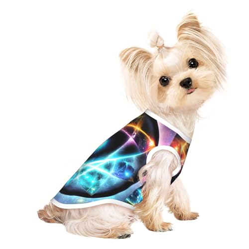Wonderful Universe Pet atmungsaktives ärmelloses T-Shirt für kleine Hunde und Katzen, weich, bequem, stilvoll Wonderful Universe Pet atmungsaktives ärmelloses T-Shirt für kleine Hunde und Katzen, weich, bequem, stilvoll von XZDAL