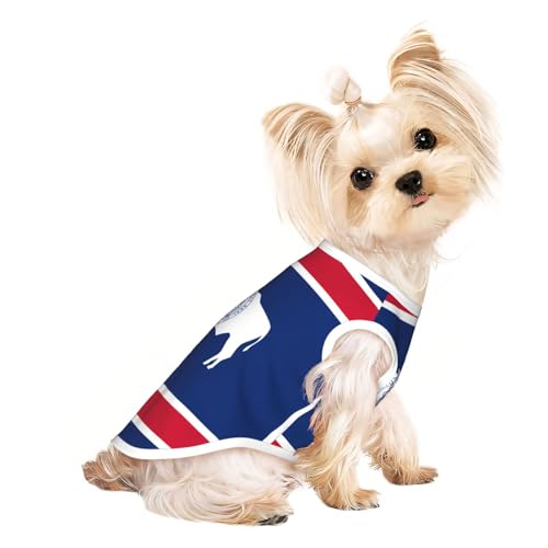 Wyoming T-Shirt mit Staatsflagge, atmungsaktiv, ärmellos, Größe L, für kleine Hunde und Katzen, weich, bequem, stilvoll Wyoming T-Shirt mit Staatsflagge, atmungsaktiv, ärmellos, Größe L, für kleine Hunde und Katzen, weich, bequem, stilvoll von XZDAL