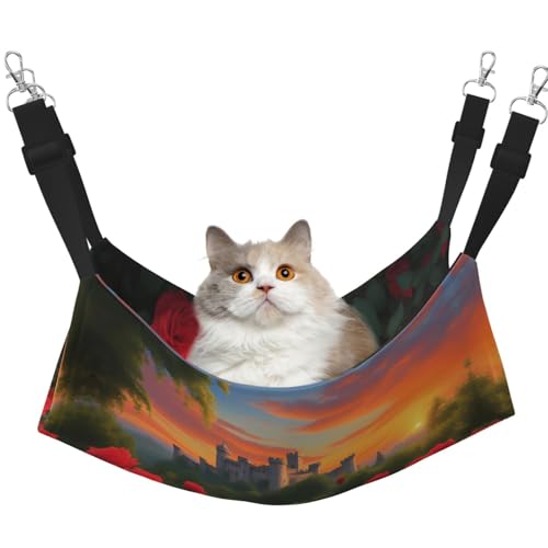 XZDAL Samtig weich Eine schöne Burg Hängematte L für Haustier Katzen, verstellbar mit Metallhaken, doppelseitig für ultimativen Komfort XZDAL Samtig weich Eine schöne Burg Hängematte L für Haustier Katzen, verstellbar mit Metallhaken, doppelseitig für ultimativen Komfort von XZDAL