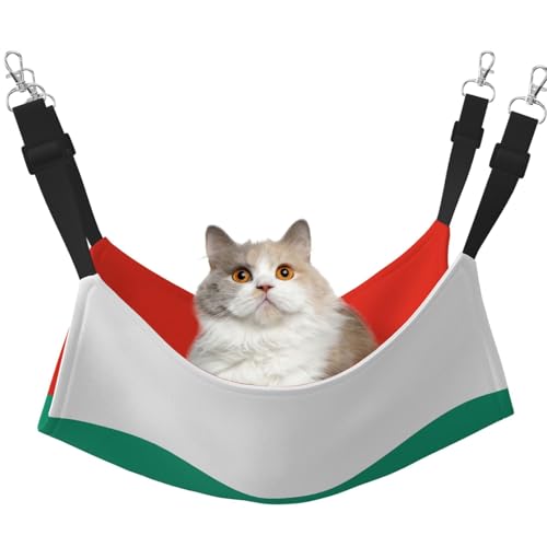 XZDAL Samtig weiche Bulgarische Flagge Hängematte L für Haustier Katzen, Verstellbar mit Metallhaken, Doppelseitig für ultimativen Komfort XZDAL Samtig weiche Bulgarische Flagge Hängematte L für Haustier Katzen, Verstellbar mit Metallhaken, Doppelseitig für ultimativen Komfort von XZDAL