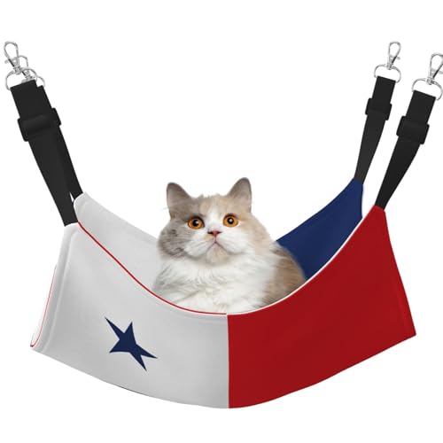XZDAL Samtig weiche Flagge Panama Hängematte M für Haustier Katzen, Verstellbar mit Metallhaken, Doppelseitig für ultimativen Komfort von XZDAL